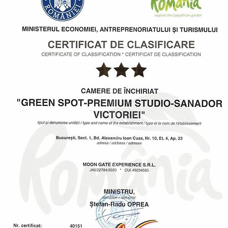 Green Spot - Premium Studio - Sanador Victoriei Bukarest Kültér fotó